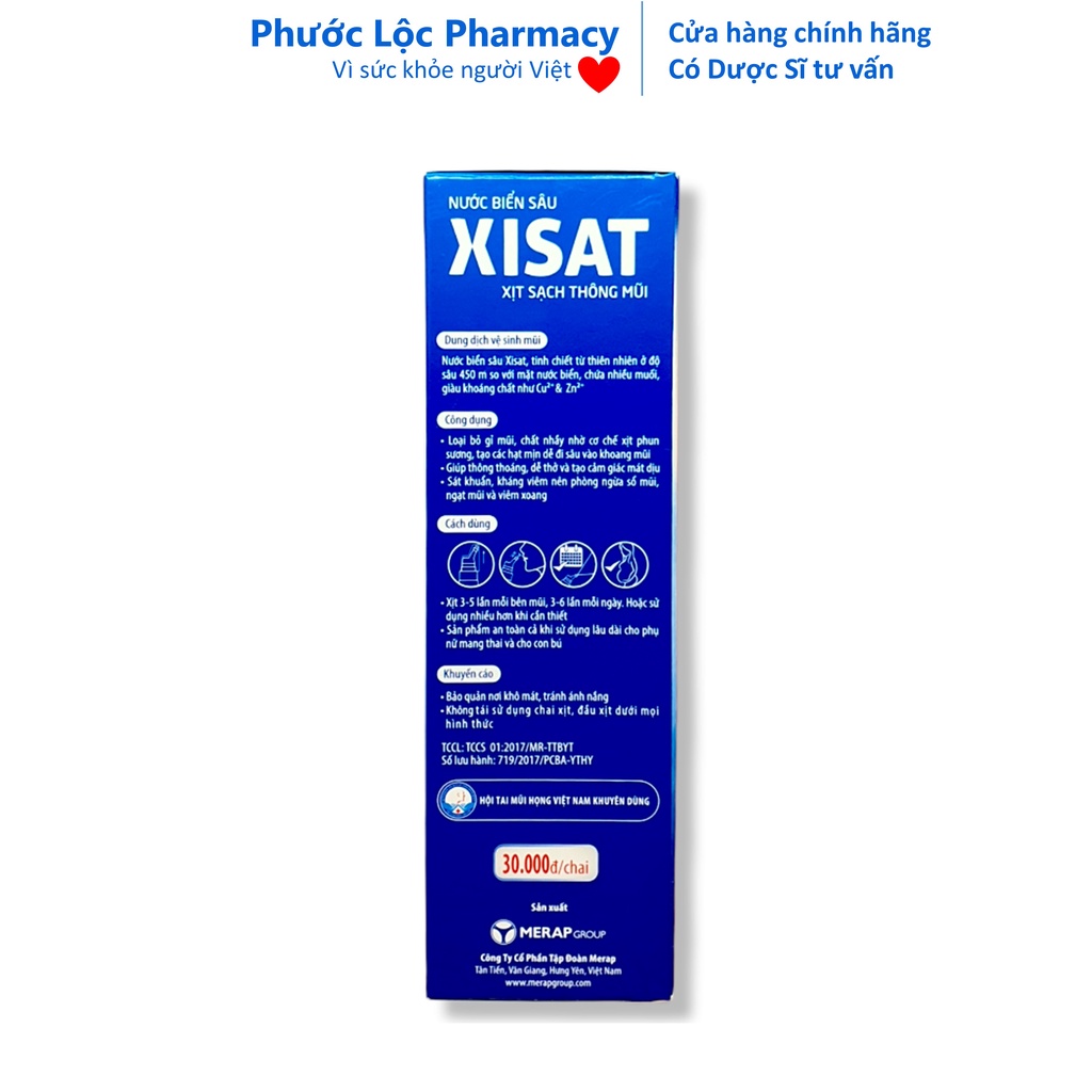 Xịt Mũi Xisat Xanh / Xisat Hồng Trẻ Em