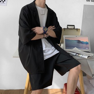 Bộ hè nam phong cách Hàn Quốc, set Blazer gồm một áo blazer và quần Short Unisex Sownfashion Stt1