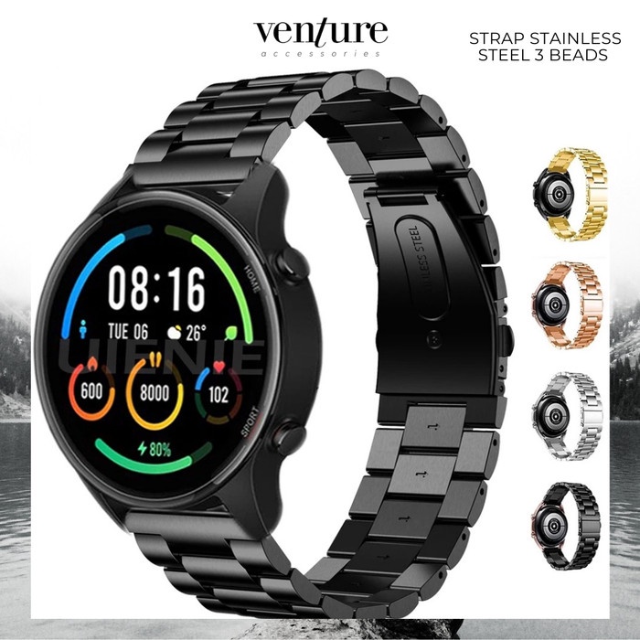 Dây Đeo Inox 22Mm Màu Đen Cho Đồng Hồ Thông Minh XIAOMI MI WATCH 46MM