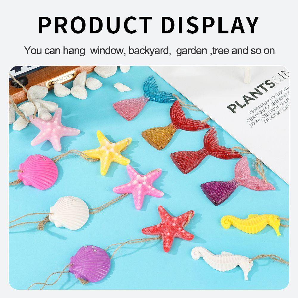 YNATURAL Phụ Kiện Trang Trí Giáng Sinh Hình Sao Biển / Vỏ Sò DIY