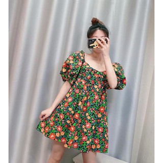 Đầm dạo phố baby doll hoa nhí siêu hot