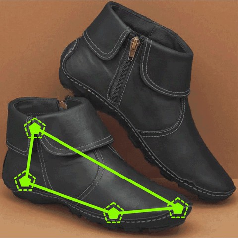 Giày boot mũi tròn có dây kéo xinh xắn hợp thời trang dành cho nữ