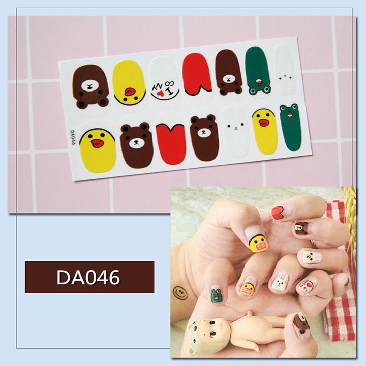 Nail Wraps Set Dán móng tay 14 miếng nhiều mẫu DA041-060