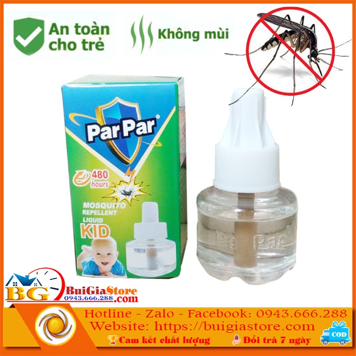 20 lọ tinh dầu đuổi muỗi ParPar 480h không mùi (dùng cho máy xông tinh dầu shenke, parpar, hacker)