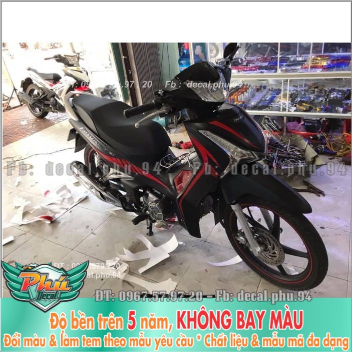 Tem rời Future Fi đen nhám chỉ đỏ (H) -1