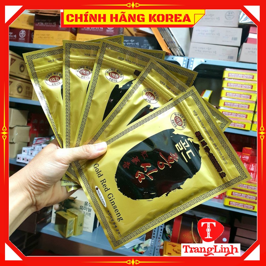 Cao dán hồng sâm hàn quốc, gói 20 miếng - Cao dán sâm Gold Red Ginseng hỗ trợ chấn thương - tranglinhkorea