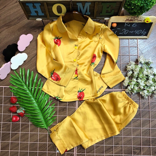 PIZAMA LỤA BÉ GÁI HÀNG ĐẸP (18-37kg)