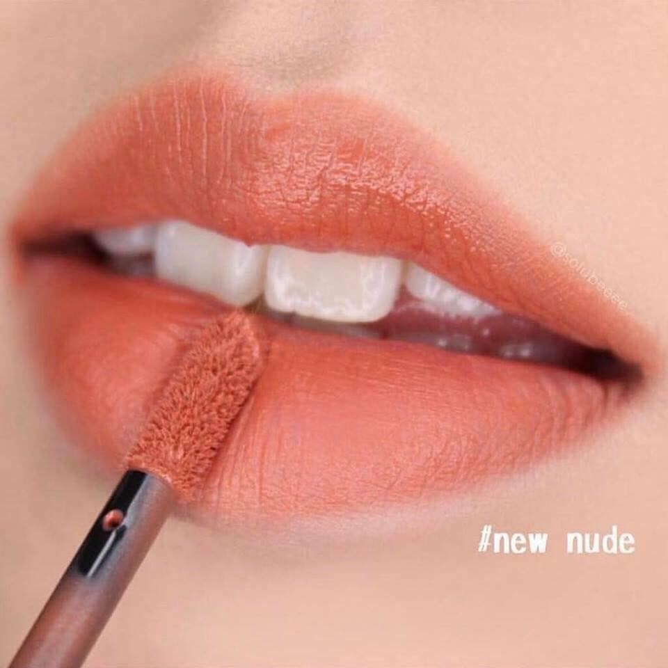 Son 3CE Kem Velvet Lip Tint Màu New Nude Cam nude