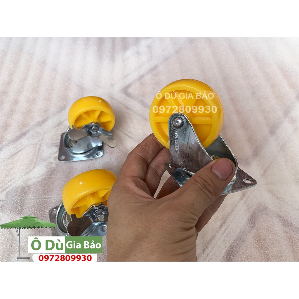 Bánh xe 6 màu vàng loại tốt chịu tải cao Sieu Thanh(1 Bộ Gồm 4 Chiếc)