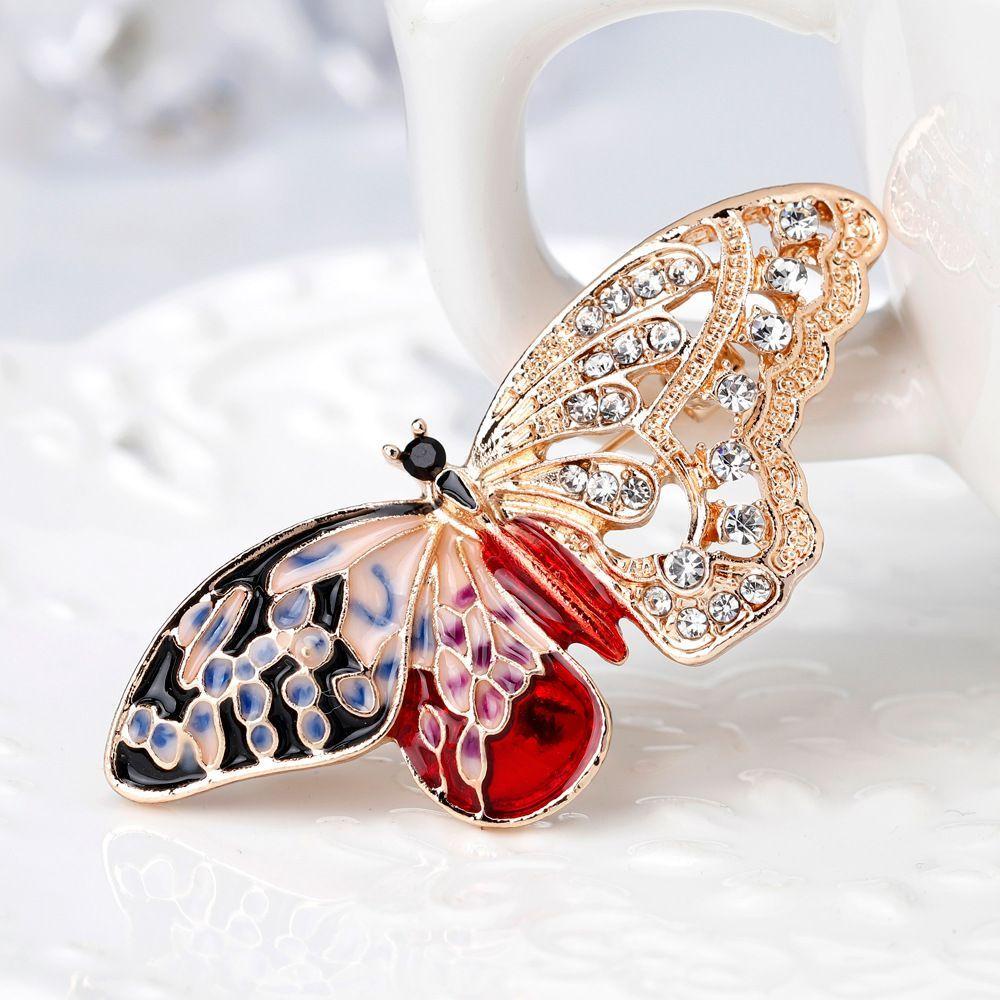 Trâm Cài Áo Hình Bươm Bướm Tráng Men Thời Trang Dành Cho Nữ