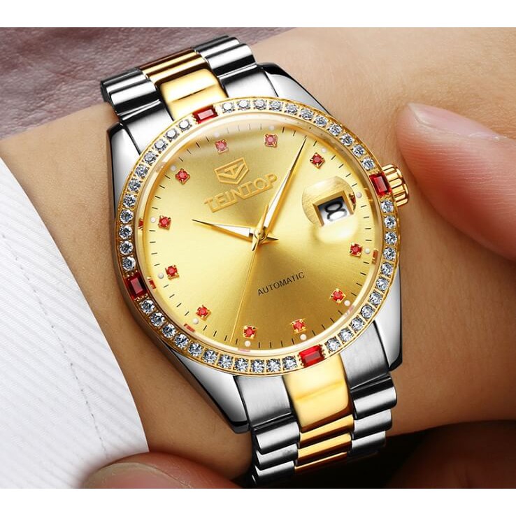 ĐỒNG HỒ NAM CHÍNH HÃNG Teintop T7007-2 hàng mới,Kính sapphire ,chống xước,Chống nước,máy cơ(Automatic),Bảo Hành 12 Tháng