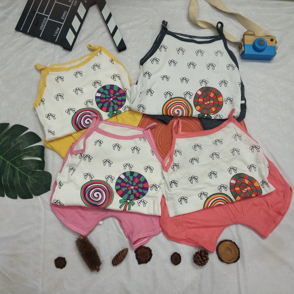 Bộ hai dây bé trai bé gái mặc nhà đi học đi chơi Hạ Băng Designs vải cotton 1-5 tuổi, 8-18kg
