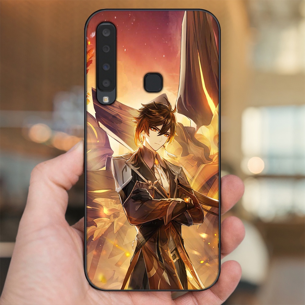 Ốp lưng Samsung A9 2018 viền đen in hình Zhongli Genshin Impact