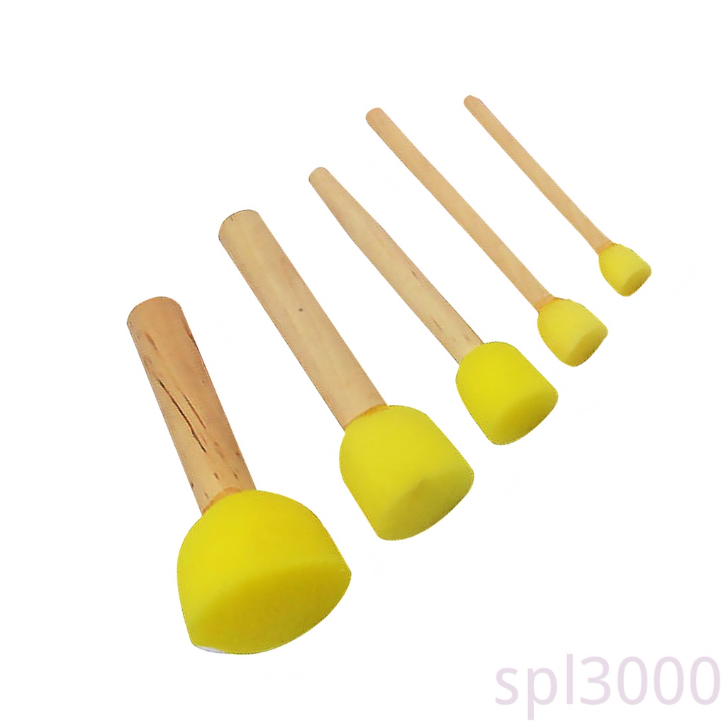 Set 5 Cọ Xốp Vẽ Tranh Sơn Dầu Màu Nước Cho Bé