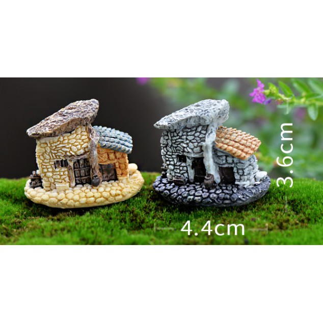 Phụ kiện tiểu cảnh giá rẻ_NH81_Nhà mái rơm