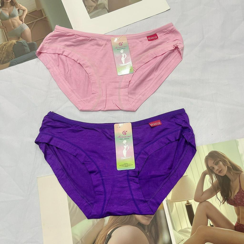 Quần lót nữ cotton dạng phom mini cạp thấp mềm mịn thoáng mát size dưới 50kg