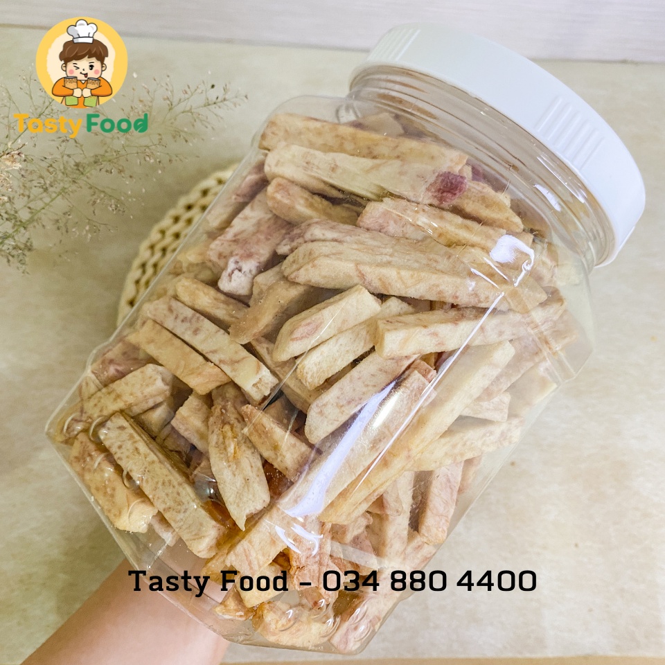[Hũ vuông] 800G Khoai Môn Sấy Tasty Food