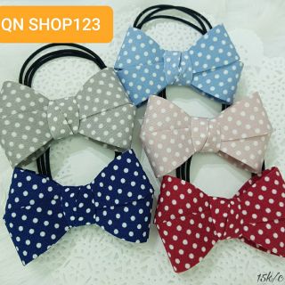 Cột tóc nơ vải 2 lớp