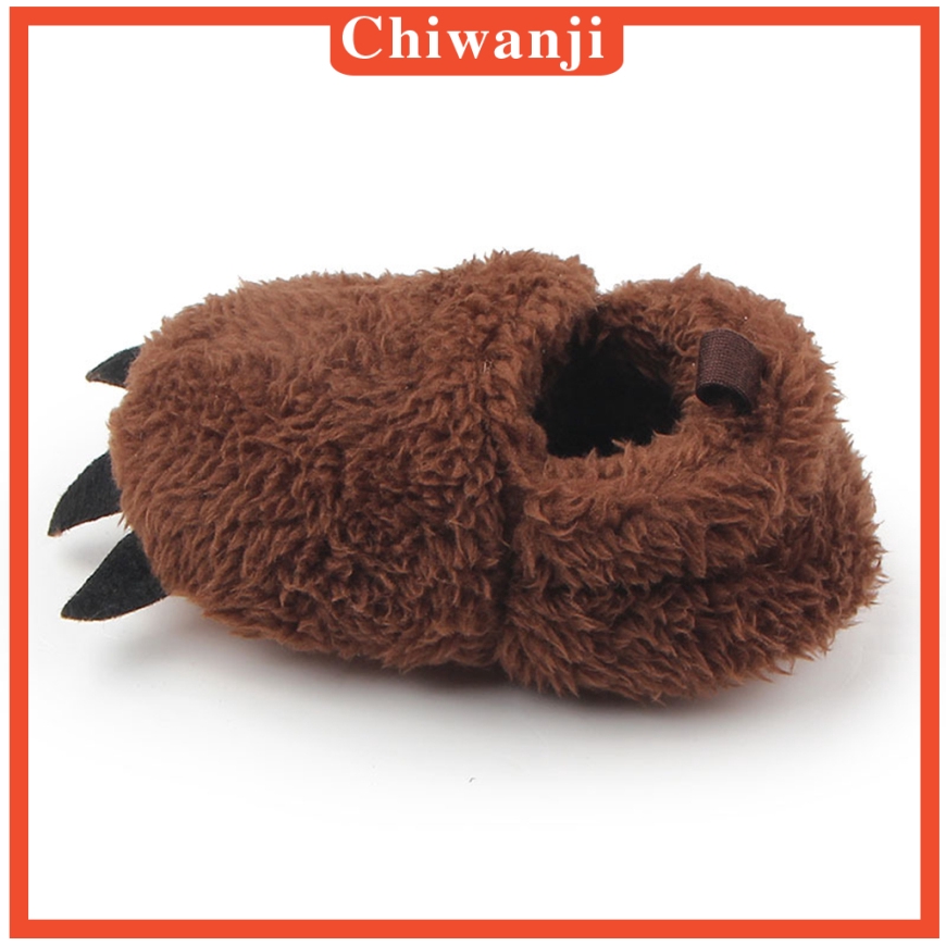 [Chiwanji] Giày Vải Lông Hình Móng Vuốt Dễ Thương Dành Cho Bé Tập Đi