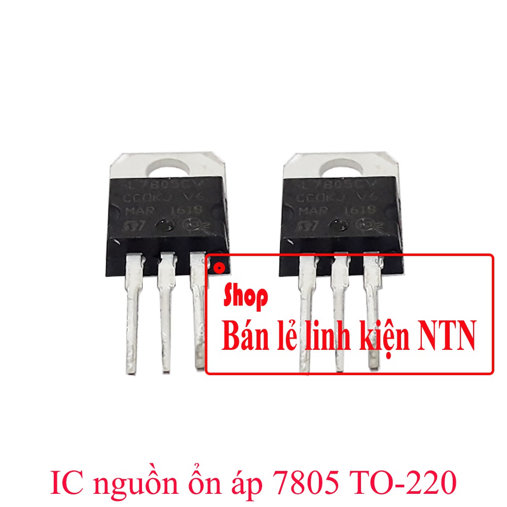 IC nguồn ổn áp 7805 TO-220 5v DC 1A