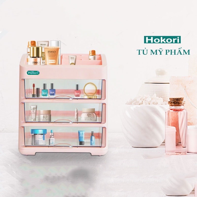 Tủ đựng mỹ phẩm cao cấp 2 tầng hokori Việt nhật 3636