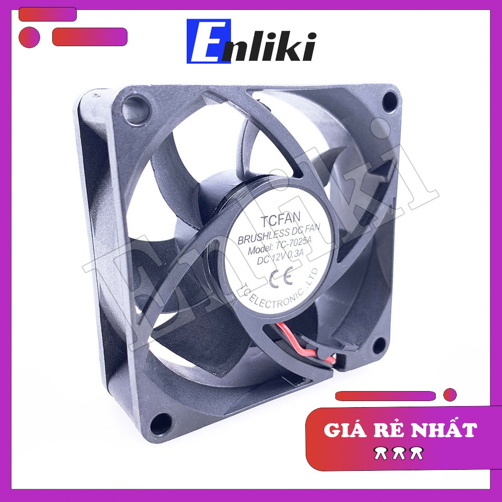 Quạt tản nhiệt 7x7x2.5cm 12V 0.3A