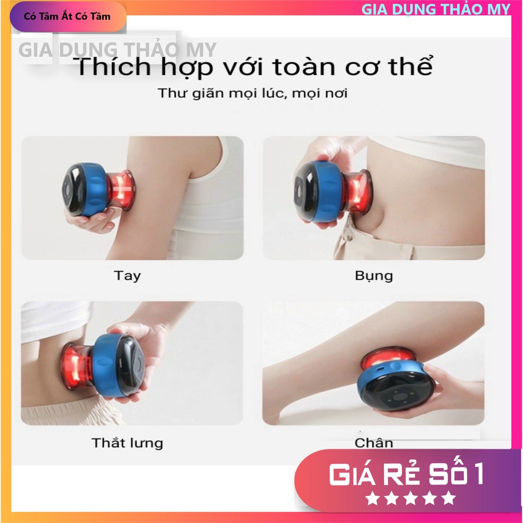 Máy giác hơi cạo gió cầm tay massage, giúp giảm đau, mệt mỏi, lưu thông khí huyết