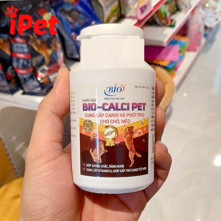 Viên Bổ Sung Canxi Và Phốt Pho Cho Chó Mèo BIO - CALCI PET - iPet Shop