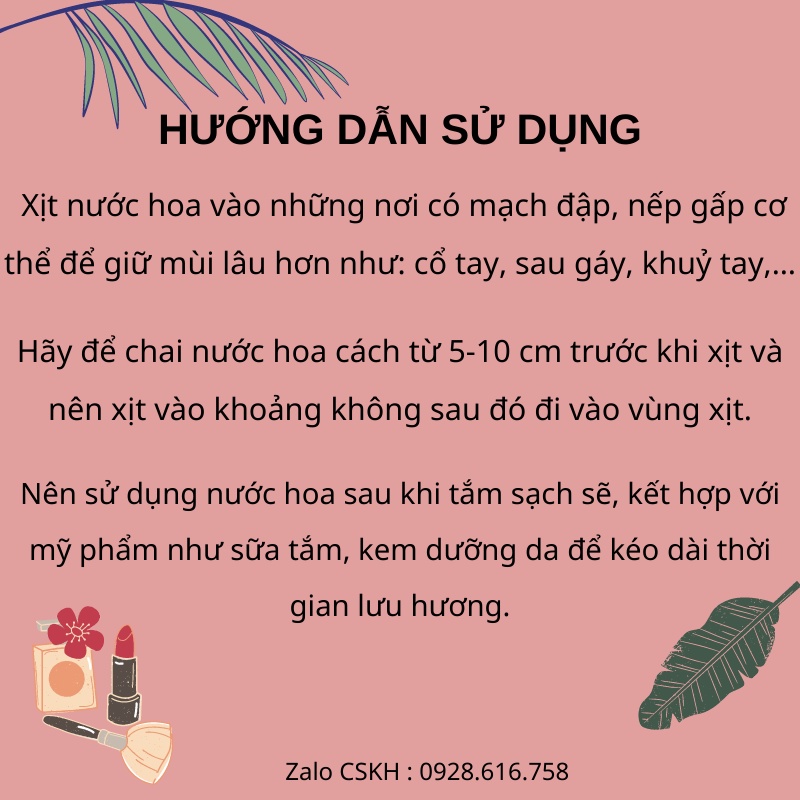 NƯỚC HOA NAM NỮ THƠM LÂU 20ml Cực Thơm Mùi Ngọt Quyến Rũ