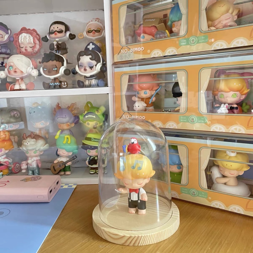 Hộp trưng bày đế gỗ