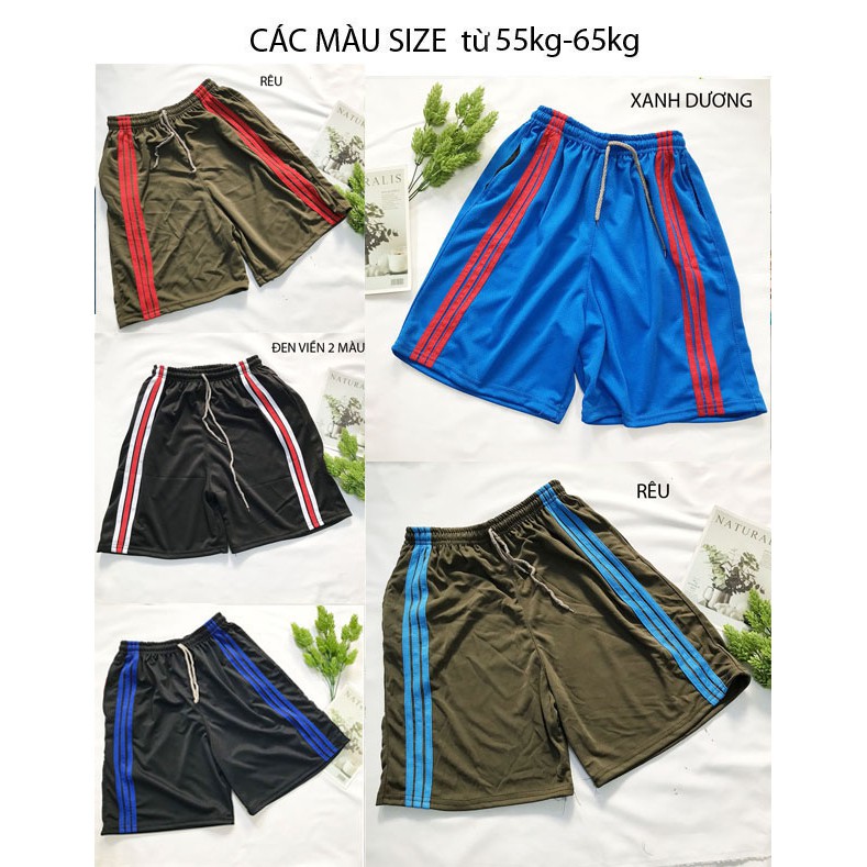 (giá sỉ) Quần đùi nam thể thao mặc nhà thun phối 3 sọc - (QUẦN 3 SỌC)
