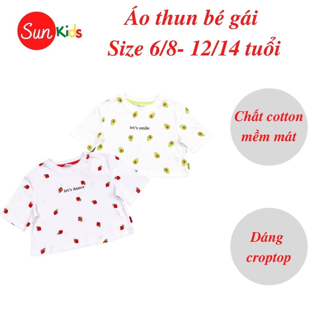 Áo thun cho bé gái, áo phông bé gái chất cotton mềm mát, size 6/8-12/14 tuổi - SUNKIDS1