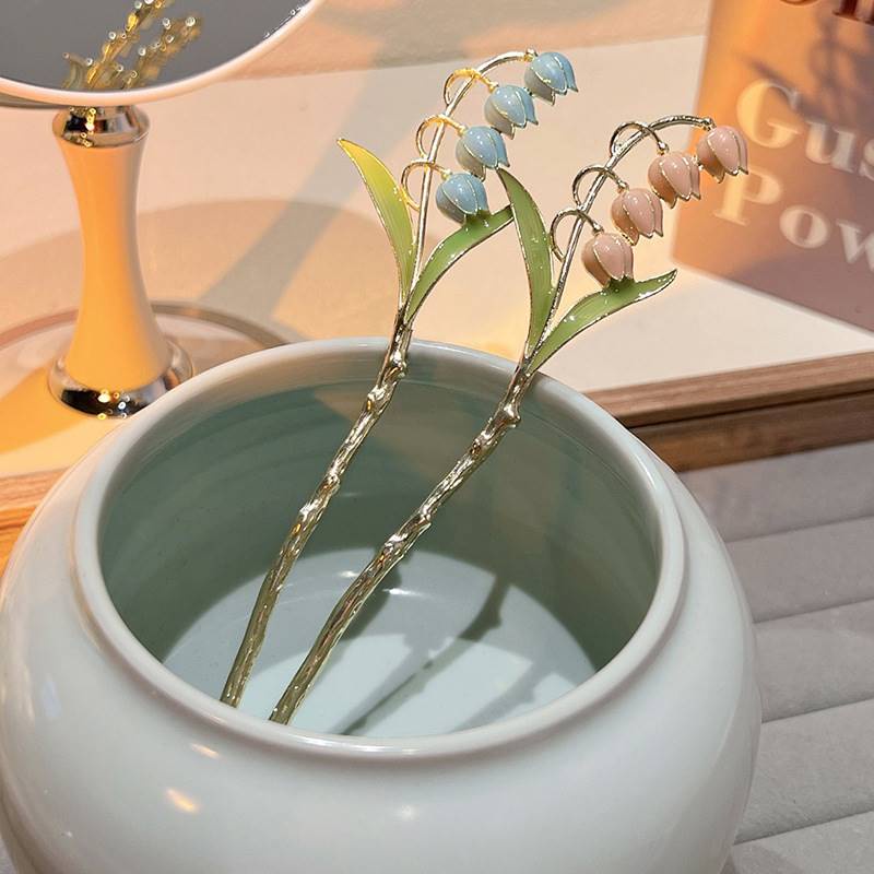 Kẹp Tóc Hình Hoa Tulip Bằng Kim Loại Thời Trang Hàn Quốc Cho Nữ