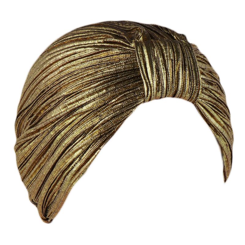 Khăn Turban Quấn Đầu Kiểu Đạo Hồi Đính Kim Loại Lấp Lánh