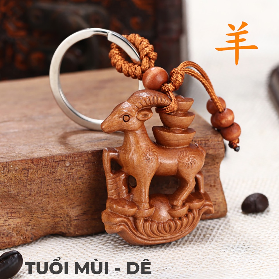 ✅ Móc Khóa Bằng Gỗ Quý 12 Con Giáp Phong Thủy Theo Bản Mệnh: Thu Tài, Hút Lộc, May Mắn, Bình An
