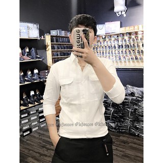 Áo Sơ Mi Sọc Ẩn Phối Túi Cao Cấp Chính Hãng K3 STORE (8821)