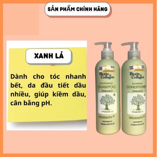 Cặp Dầu Gội Xả Biotin Collagen Ngăn Ngừa Rụng Tóc, Giảm Gàu, Kiềm Dầu, Phục Hồi Tóc Khô Xơ