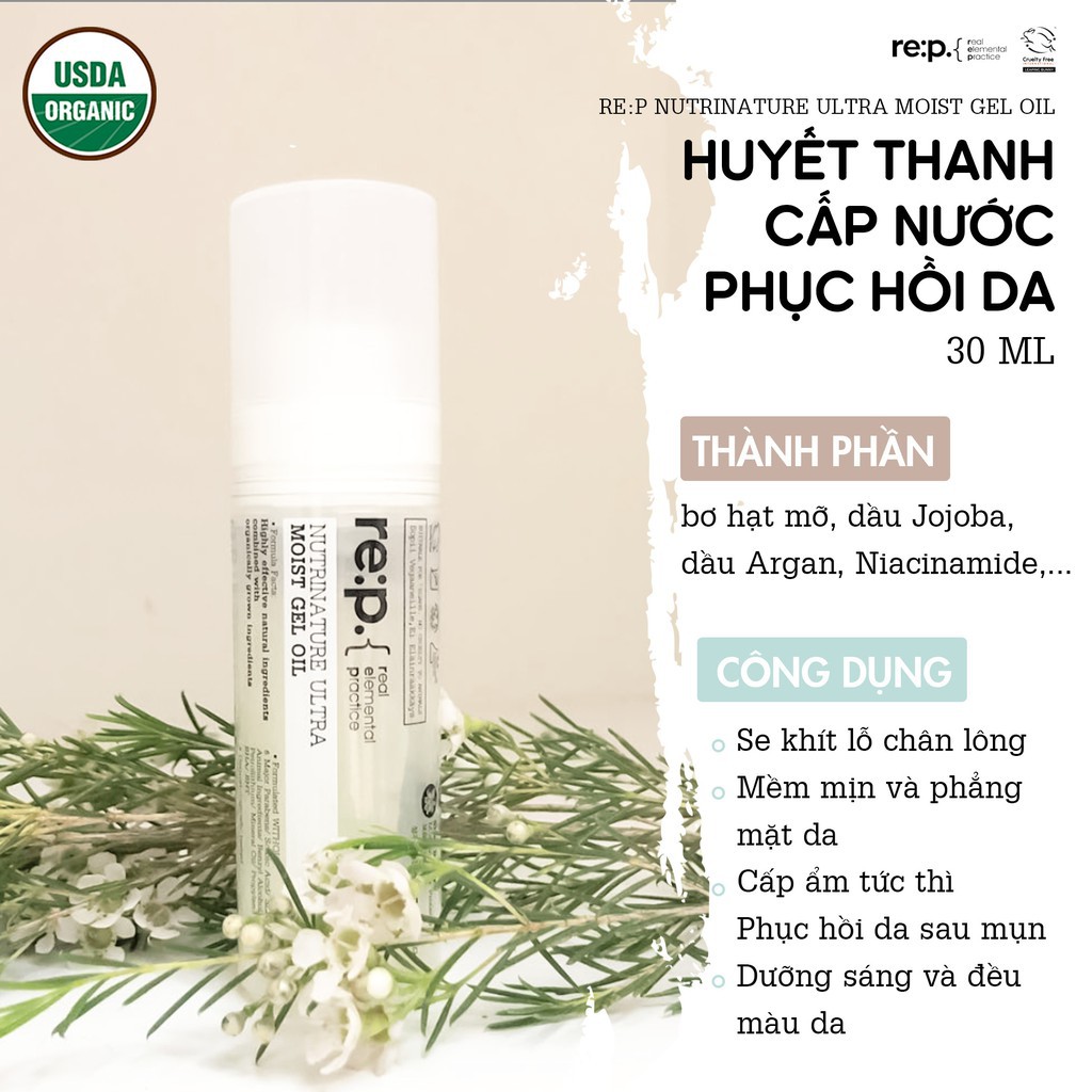 Huyết Thanh Cấp Nước Phục Hồi Da RE:P NUTRINATURE ULTRA MOIST GEL OIL