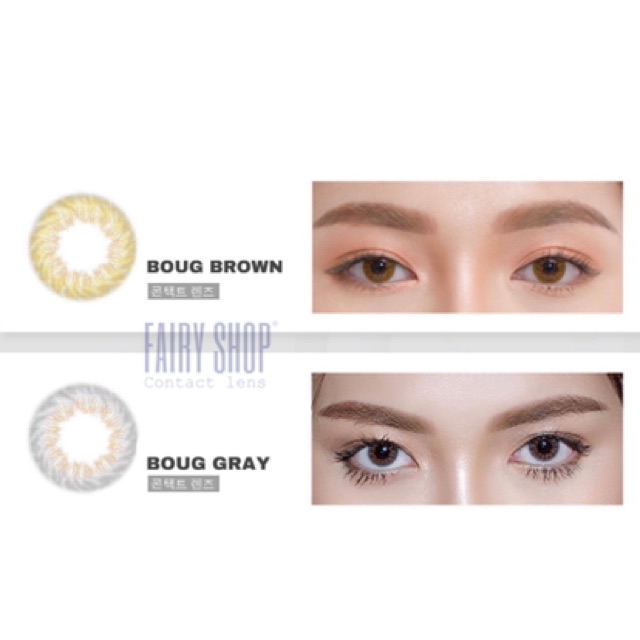 Áp tròng BOUG BROWN 0 độ - Kính Áp Tròng FAIRY SHOP CONTACT LENS