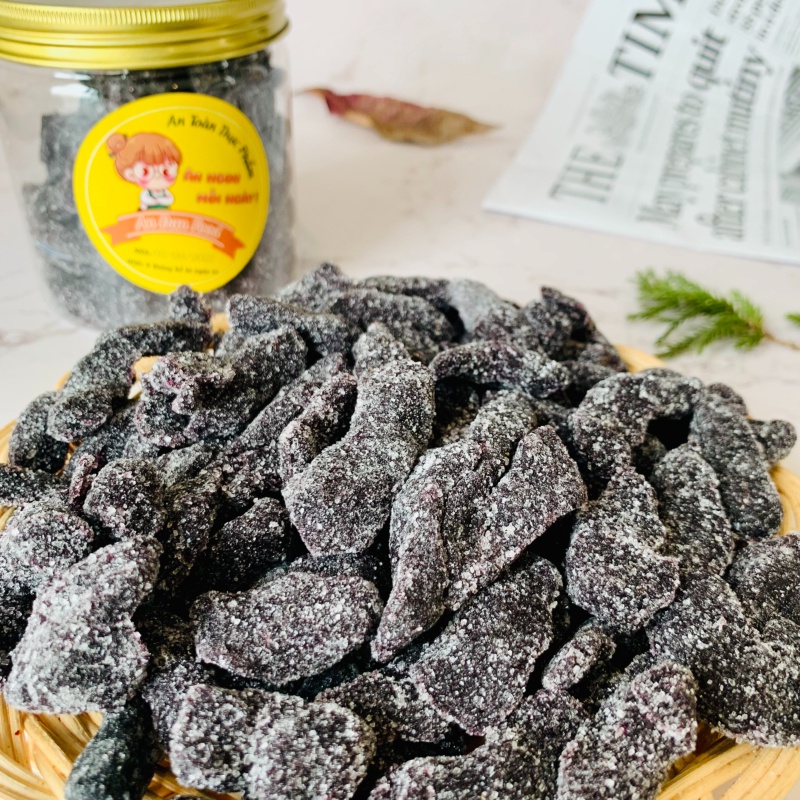 Kẹo Dâu Tằm Đà Lạt  Hũ 355G Ô Mai Xí Muội Quà Tặng Ăn Vặt Dẻo Thơm, Ngọt Dịu, Giảm Stress