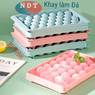 Khay làm đá viên tròn 33 viên thông minh Làm Đá hoa quả Làm Thạch chất lượng cao cấp