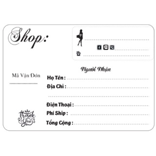 Phiếu gửi hàng ( giấy màu )