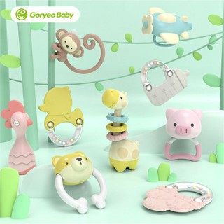 Xúc xắc gặm nướu Hàn Quốc Goryeo Baby nhựa ABS an toàn cho bé 9 món Halibaby XX03