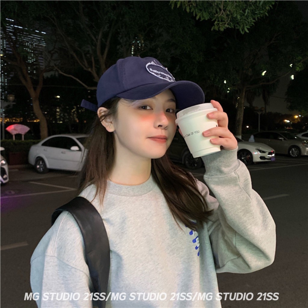 Mũ lưỡi trai MG STUDIO thêu chữ nhỏ phong cách thời trang