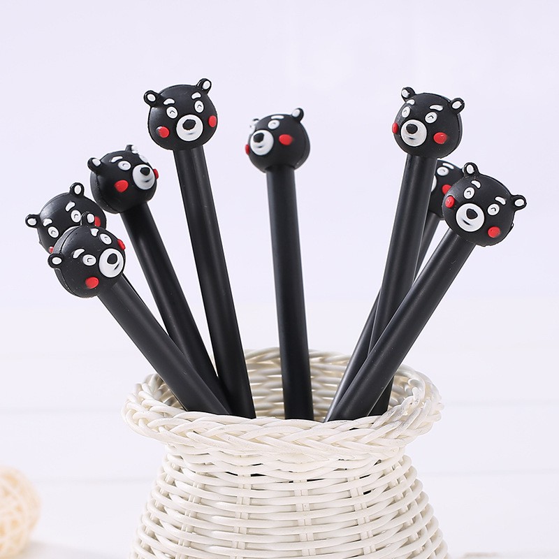 B5 Bút bi nước Bút gấu đen bút gấu kumamon bút mực bút hoạt hình bút dễ thương bút kute viết gel