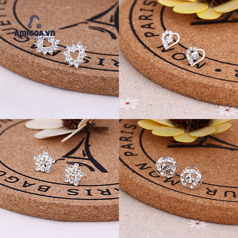 ✨✨Bông Tai Đính Kim Cương Ngọc Trai Giả Dành Cho Nữ