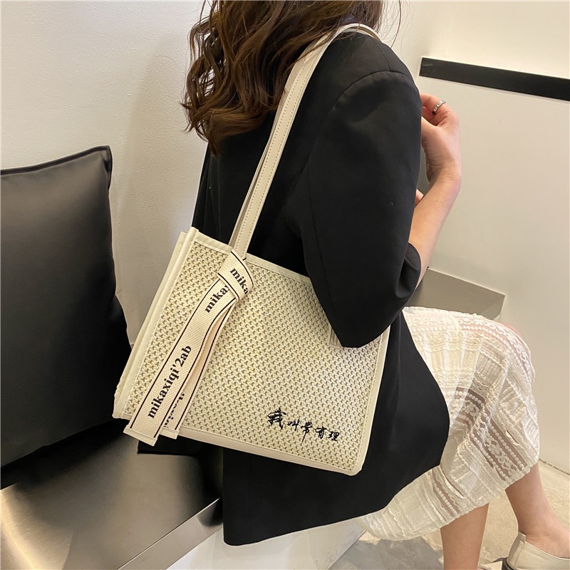 Túi Cói Đi Biển Thiết Kế Đơn Giản Thời Trang