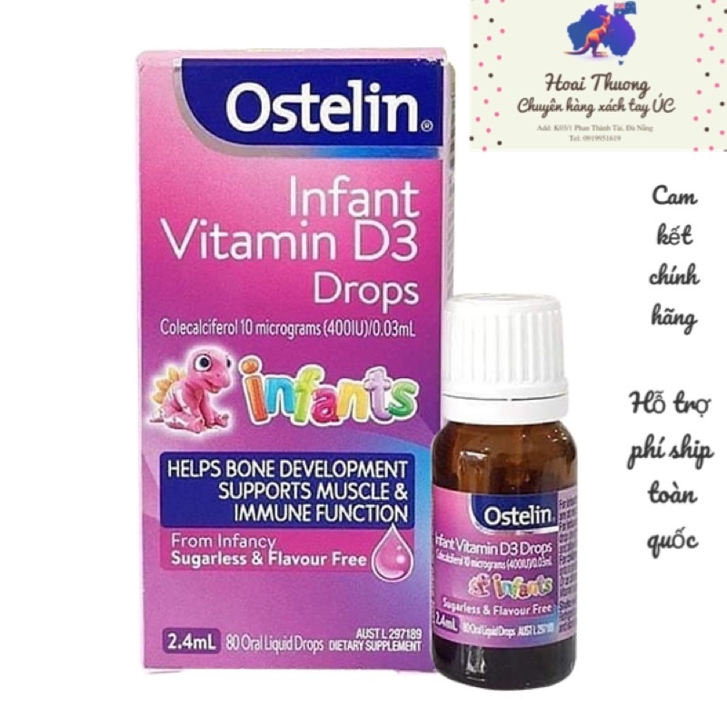 [ Chuẩn Auth hàng Úc ] Infant Vitamin D3 drops 2,4ml dành cho trẻ sơ sinh dưới 6 tháng tuổi ( đủ bill )
