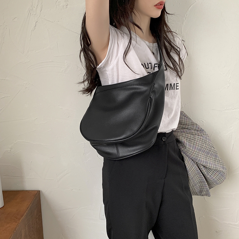 Túi IELGY đeo vai cỡ lớn kiểu bánh bao thời trang cho nữ