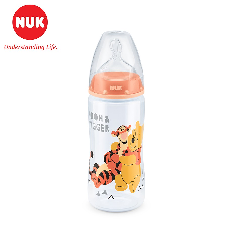 Bình sữa NUK Premium Choice thủy tinh núm ti S1 - M (Disney) (120ml, 240ml)